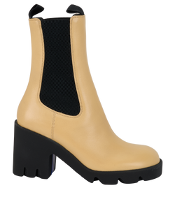 Burberry Stride Chelsea Boots, Leather, Beige, UK3.5, DB/B,2*