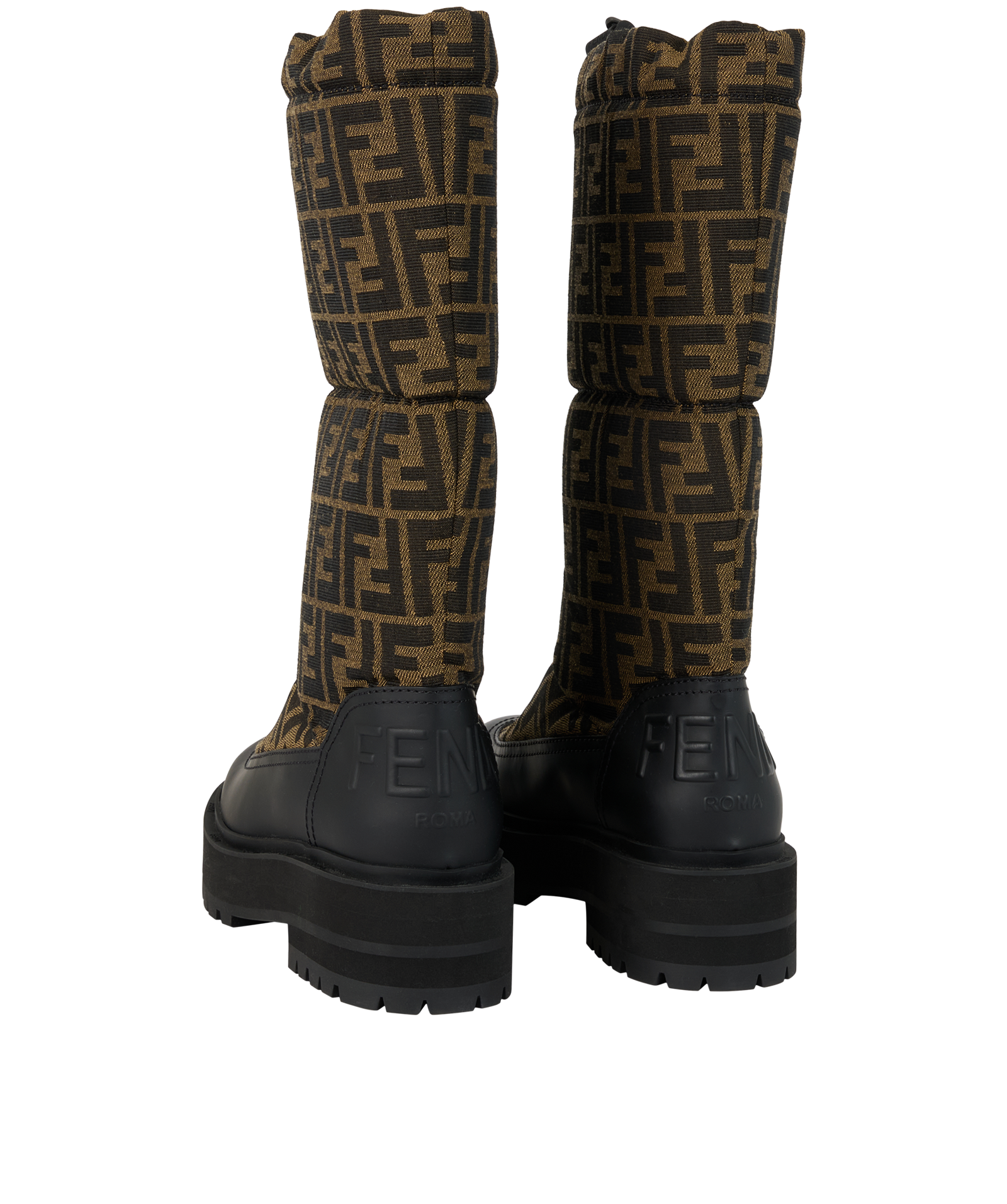 Fendi Zucca Snow Boots, &pound;450, Shoes, Brown, Canvas, Back view