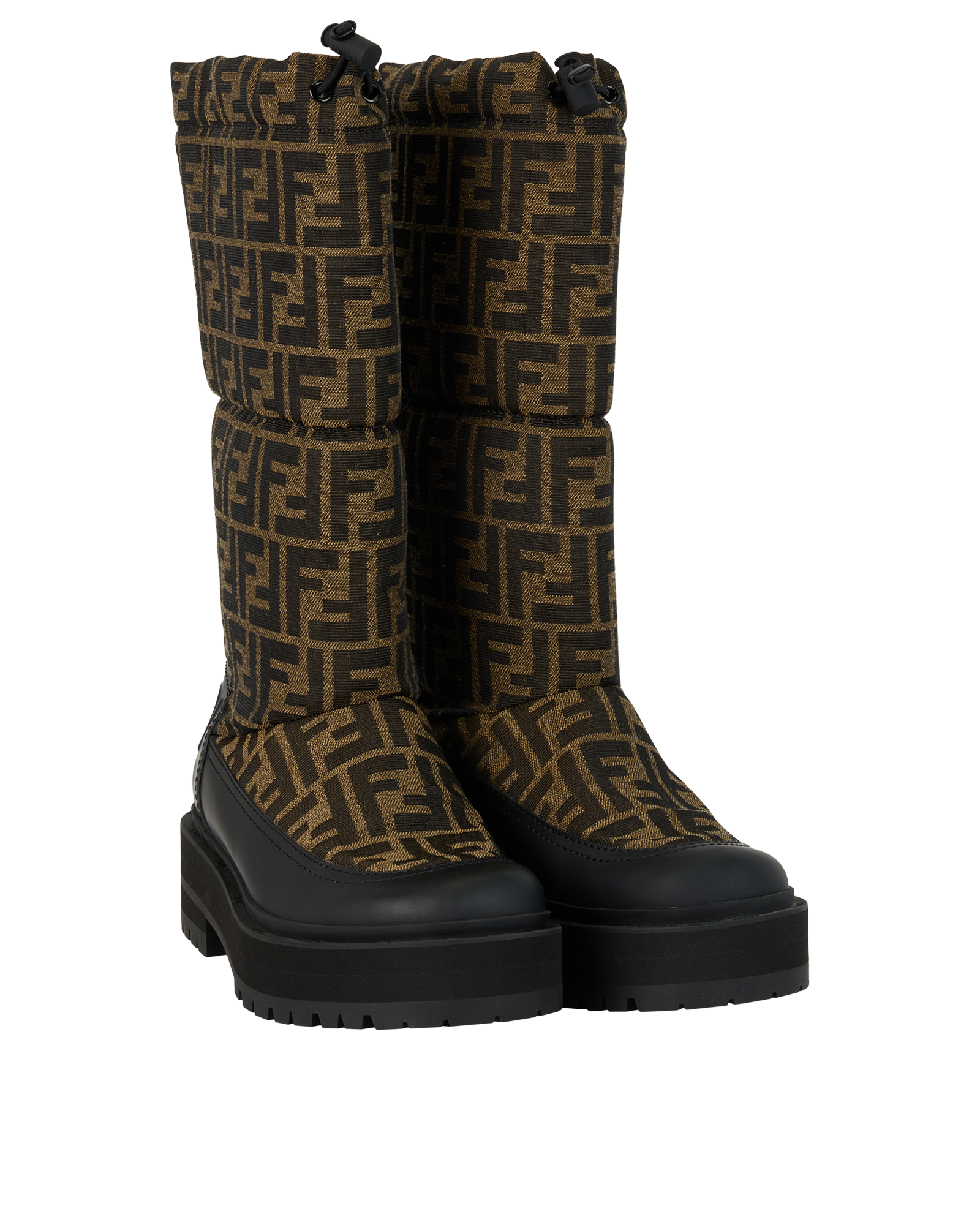 Fendi Zucca Snow Boots, &pound;450, Shoes, Brown, Canvas, Side view
