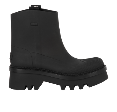 Chloe Raina Rain Boots, £260, Shoes, Black, Rubber, Front view