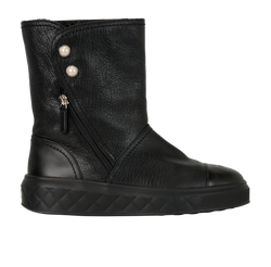 Chanel CC Ankle Boots, Shearling, Black, UK 5, 1*