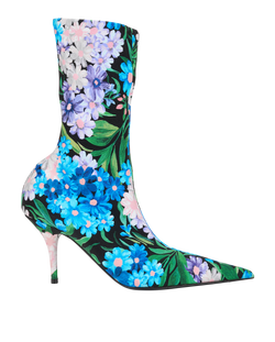 Balenciaga Knife Floral Boots, Fabric, Multi, UK7, DB/B, 3*
