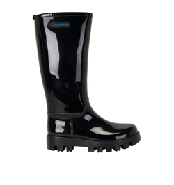 Dolce & Gabbana Gloss Rain Boots, Rubber, Black, UK5, DB, 2*