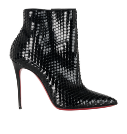 Louboutin So Kate 85mm Croc-effect Boots, Leather, Black, UK6, 2*