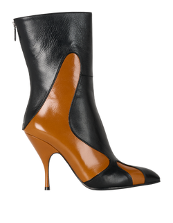 Bottega Veneta Heeled Boots, Leather, Black/Brown, UK8, DB/B, 3*