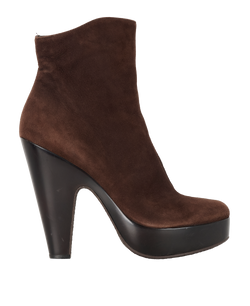 Giuseppe Zanotti Platform Boots, Suede, Brown, UK6, 2*