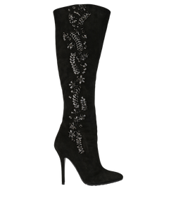 Giuseppe Zanotti Heeled Boots, Suede, Black, UK4, 3*