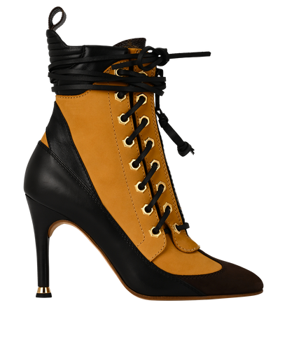 Louis Vuitton Laureate Half Boots, &pound;320, Shoes, Black/Brown, Suede, Front view