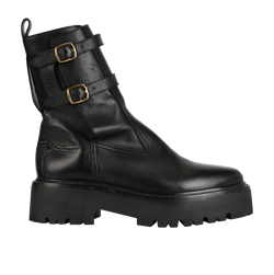 Celine Double Buckle Boots, Leather, Black, UK6, 2*