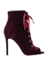 Gianvito Rossi Fraser Boots, £90, Shoes, Burgundy, Velvet, Front view