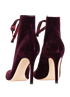 Gianvito Rossi Fraser Boots, £90, Shoes, Burgundy, Velvet, Back view