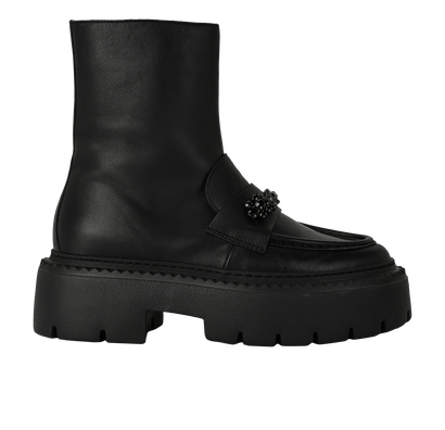 Jimmy Choo Bryer Boots, £250, Shoes, Black, Leather, Front view