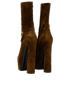 Saint Laurent Nico Platform Boots, &pound;450, Shoes, Brown, Suede, Back view