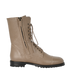 Manolo Blahnik Lugata Combat Boots, £280, Shoes, Taupe, Leather, Front view