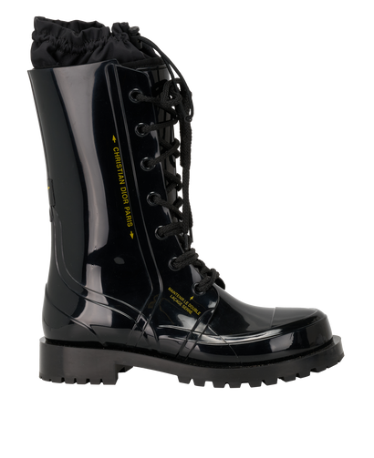 Christian Dior Diorcamp Combat Boots, &pound;350, Shoes, Black, Rubber, Front view