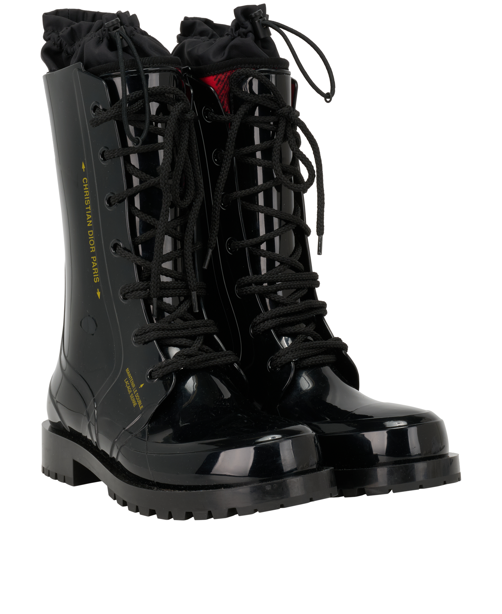 Christian Dior Diorcamp Combat Boots, &pound;350, Shoes, Black, Rubber, Side view