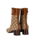 Gucci GG Ankle Boots, &pound;320, Shoes, Beige/Tan, Canvas/Leather, Back view