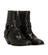 Saint Laurent Croc Embossed Cowboy Boots, &pound;295, Shoes, Black, Croc Embossed/Leather, Side view