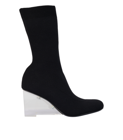 Alexander McQueen Shard Sock Boots, &pound;295, Shoes, Black, Nylon, Front view