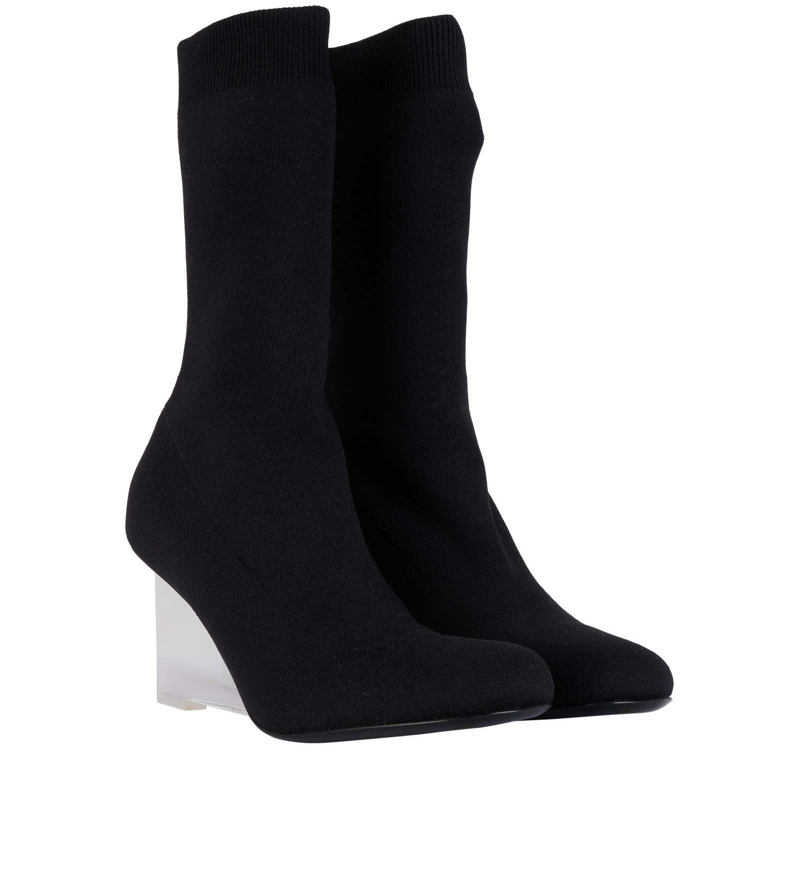 Alexander McQueen Shard Sock Boots, &pound;295, Shoes, Black, Nylon, Side view