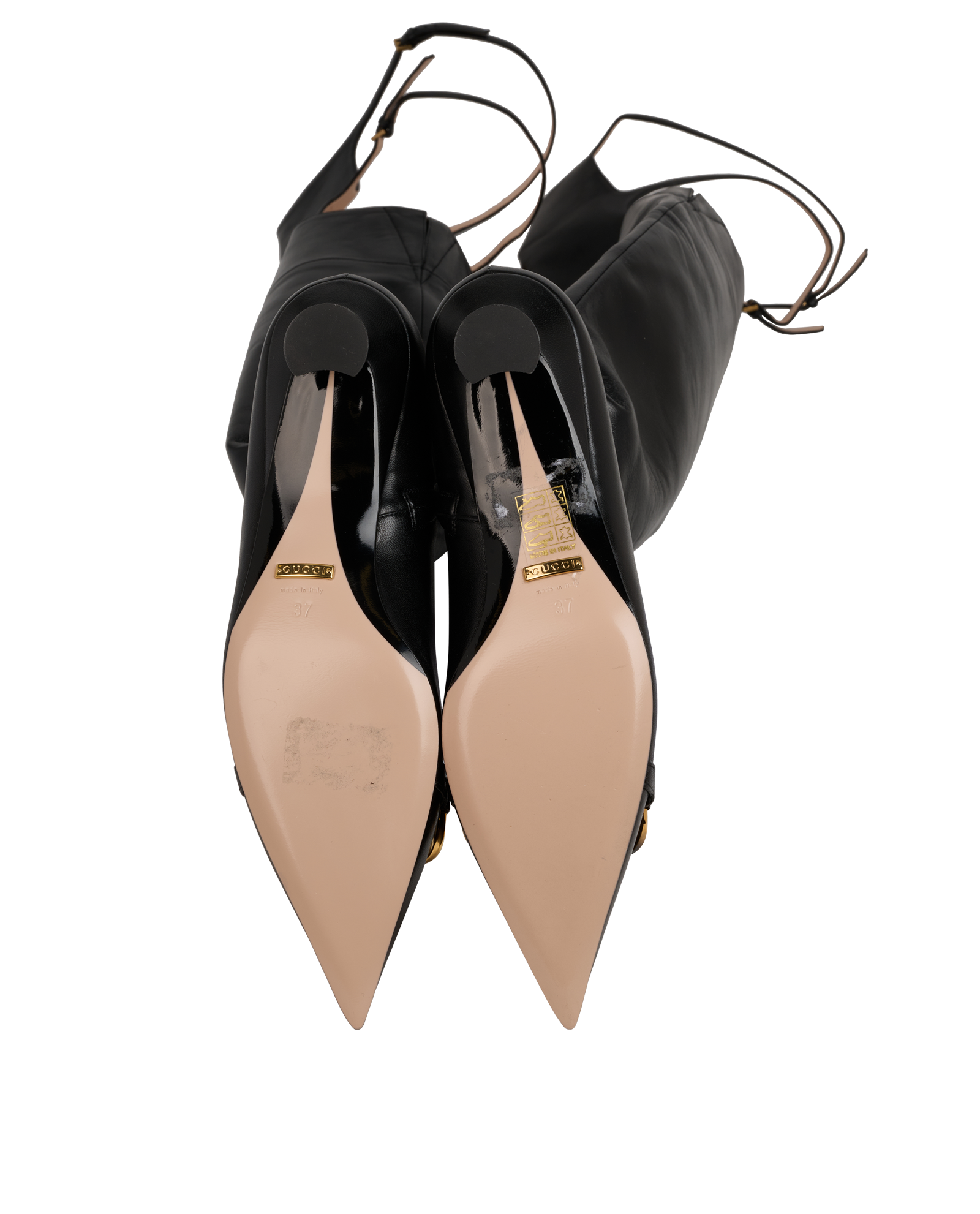 Gucci Cut Out Boots, &pound;550, Shoes, Black, Leather, Top view