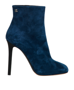 Chanel Ankle Boots, Suede, Blue, UK5, DB/B, 2*