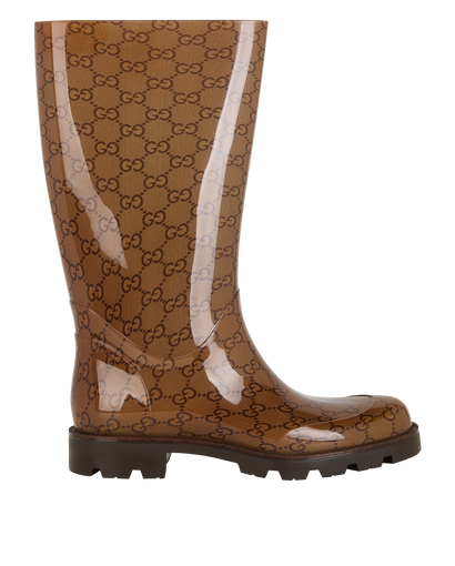 Gucci Guccissima Rain Boots, &pound;195, Shoes, Brown, Rubber, Front view