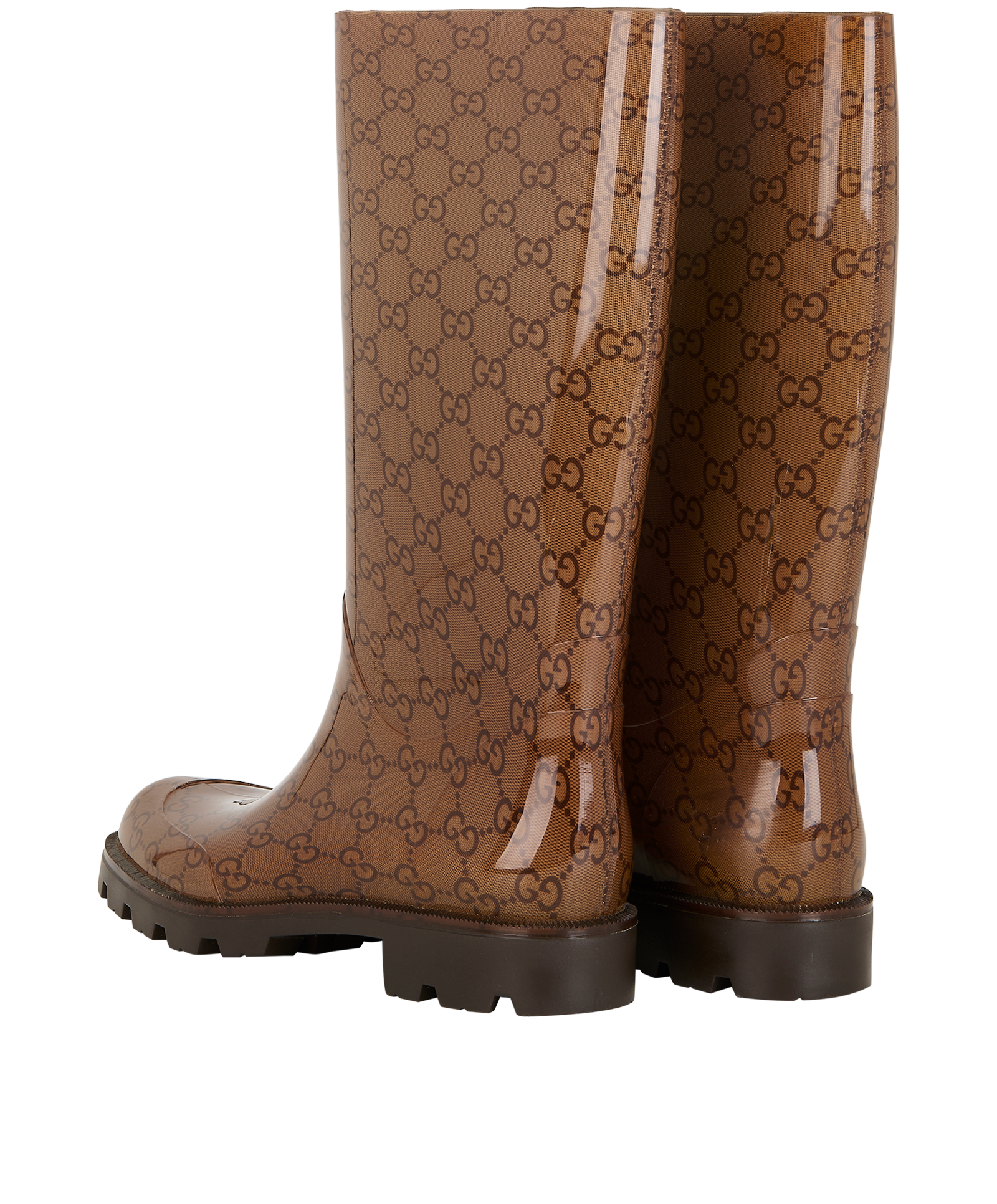 Gucci Guccissima Rain Boots, &pound;195, Shoes, Brown, Rubber, Back view