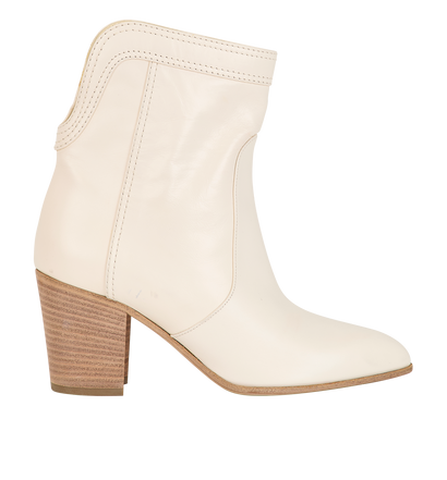 Chanel CC Logo Cowboy Boots, &pound;550, Shoes, White, Leather, Front view