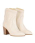 Chanel CC Logo Cowboy Boots, &pound;550, Shoes, White, Leather, Side view