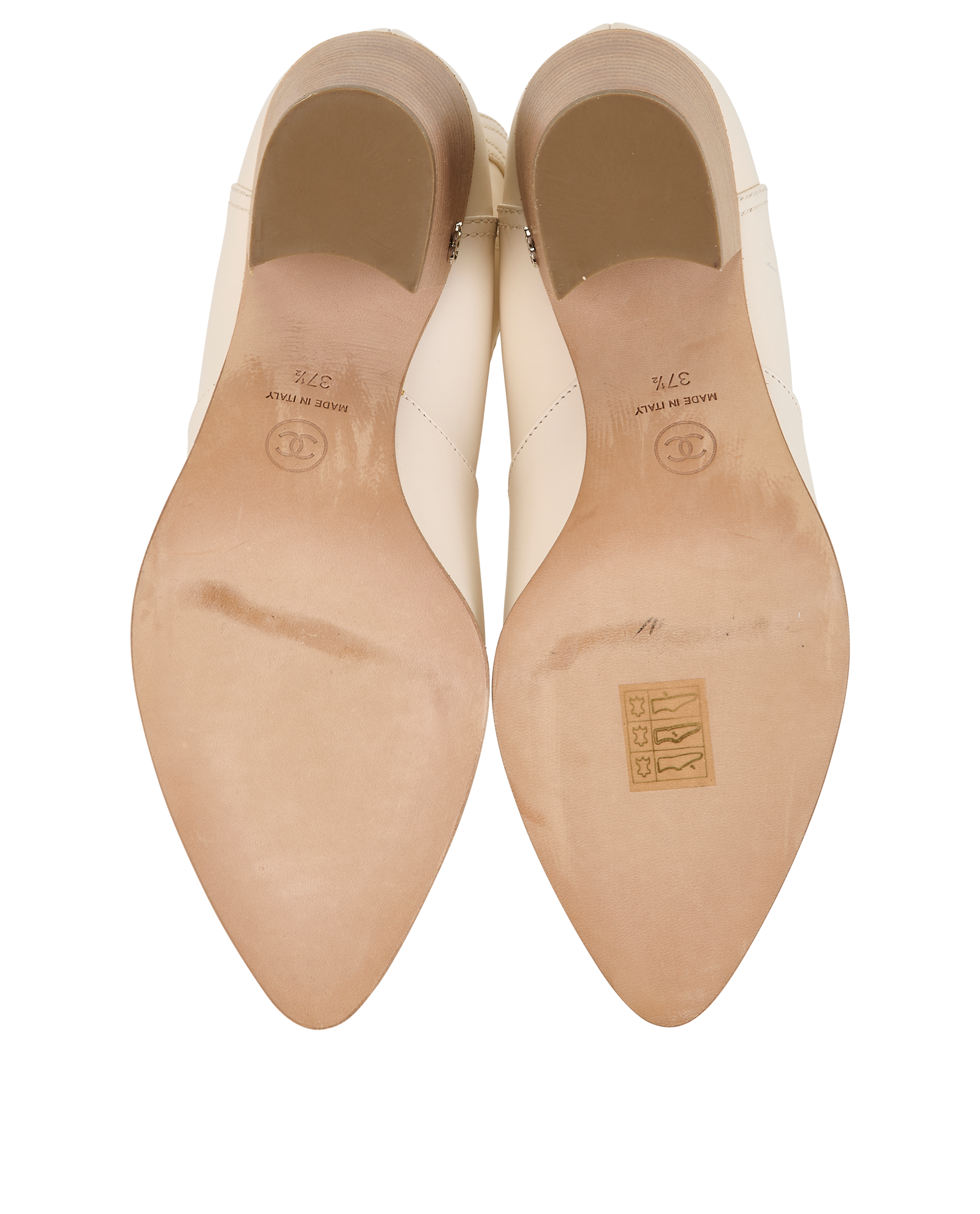 Chanel CC Logo Cowboy Boots, &pound;550, Shoes, White, Leather, Top view