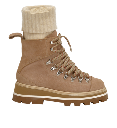 Jimmy Choo Chike Boots, &pound;390, Shoes, Beige, Leather, Front view