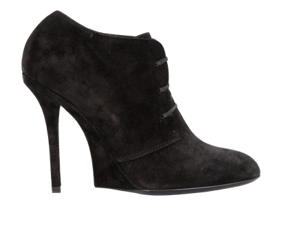 Saint Laurent Ankle Boot Fatale 105, &pound;180, Shoes, Black, Suede, Front view