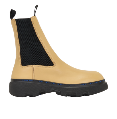 Burberry Creeper Chelsea Boots, &pound;220, Shoes, Beige, Leather, Front view