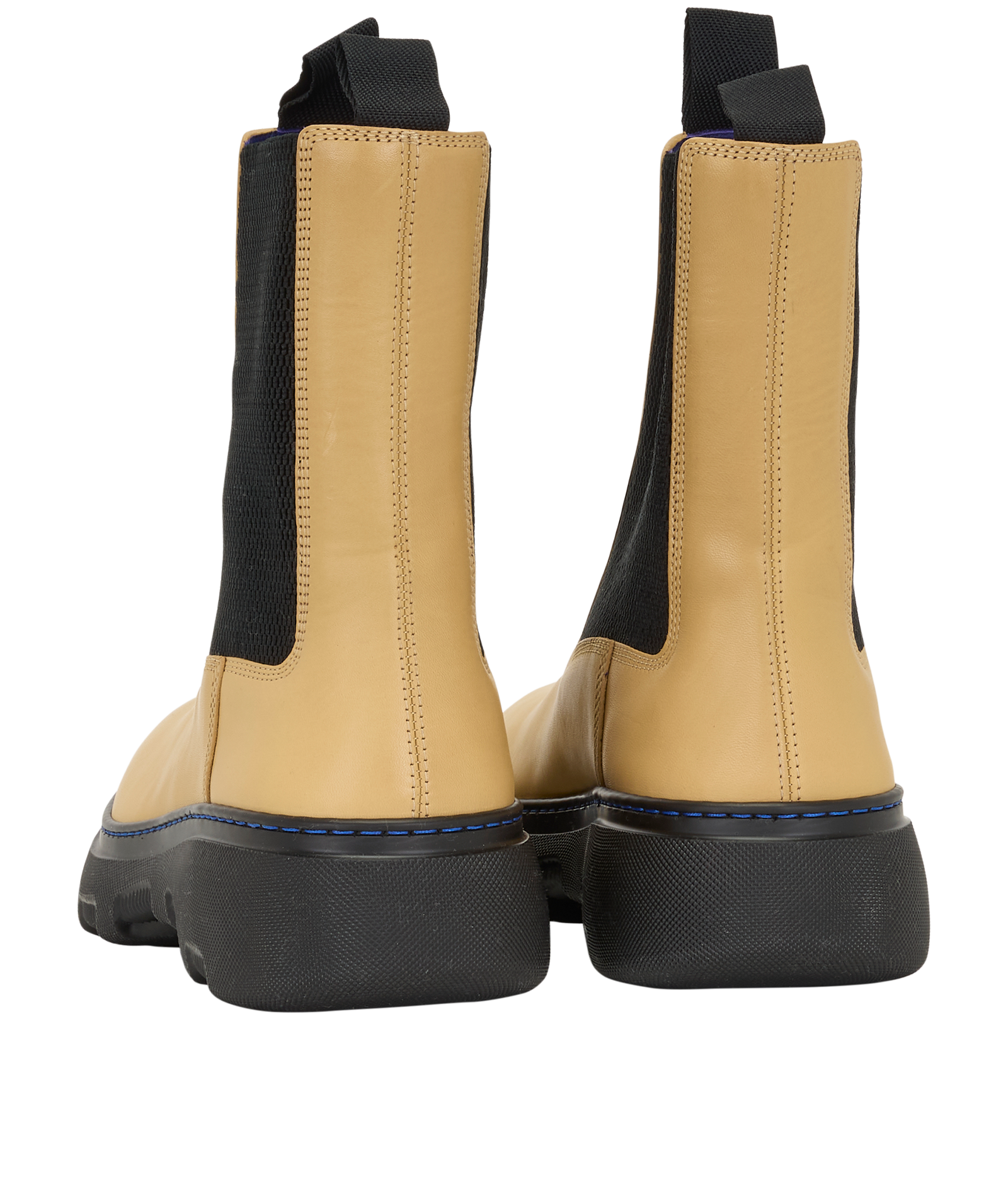Burberry Creeper Chelsea Boots, &pound;220, Shoes, Beige, Leather, Back view