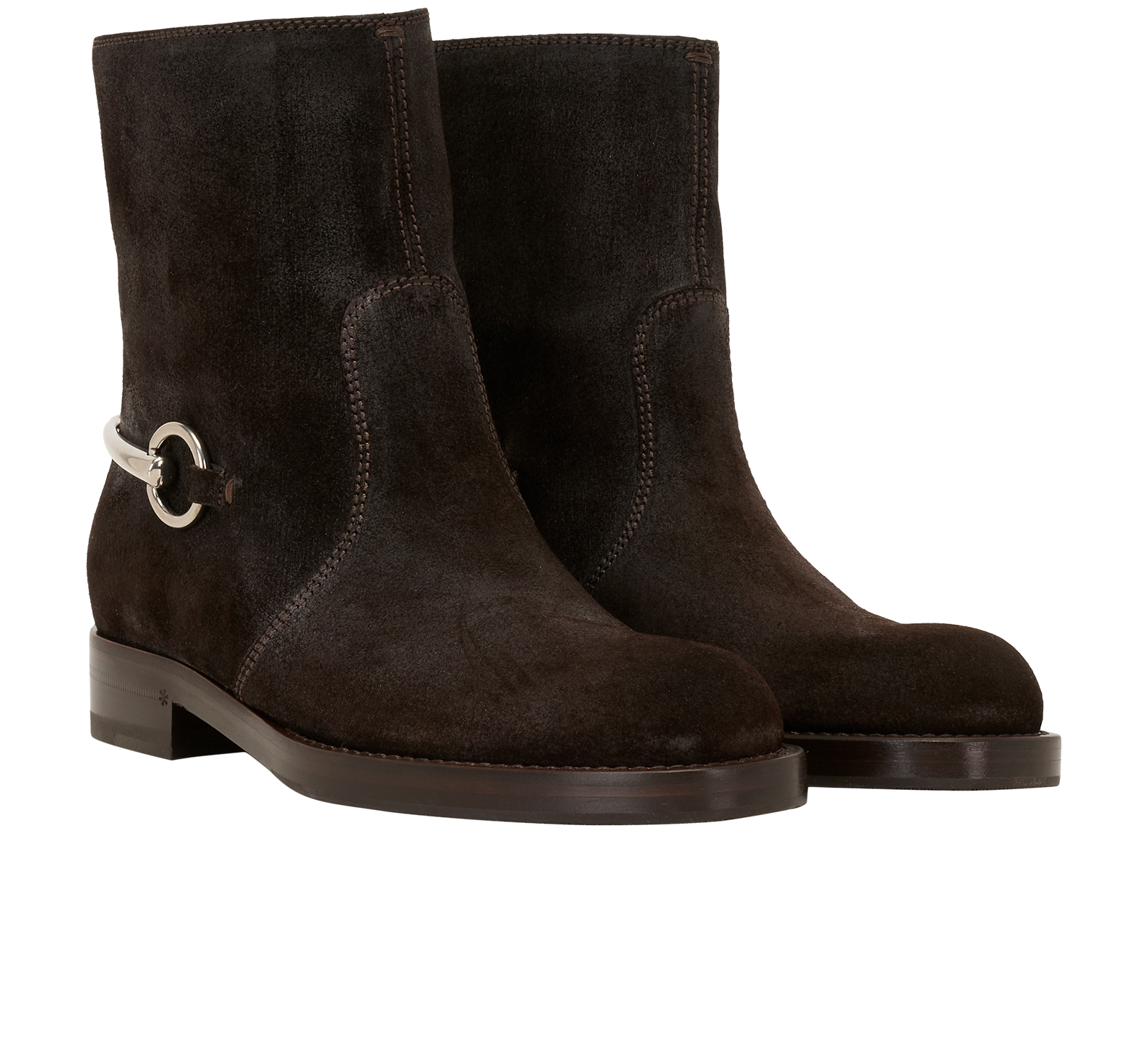 Gucci Horsebit Biker Boots, &pound;150, Shoes, Brown, Suede, Side view