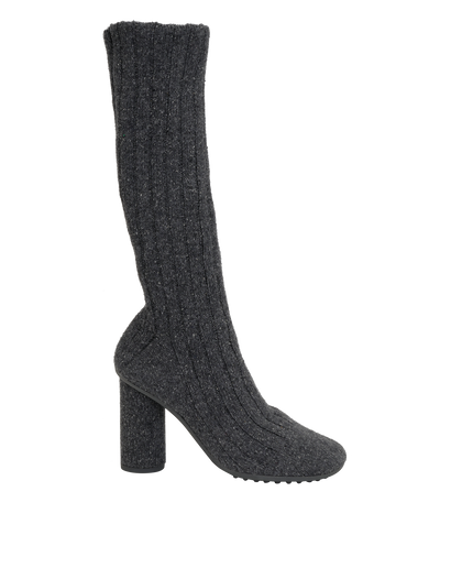 Bottega Veneta Sock Boots, &pound;350, Shoes, Grey, Wool, Front view