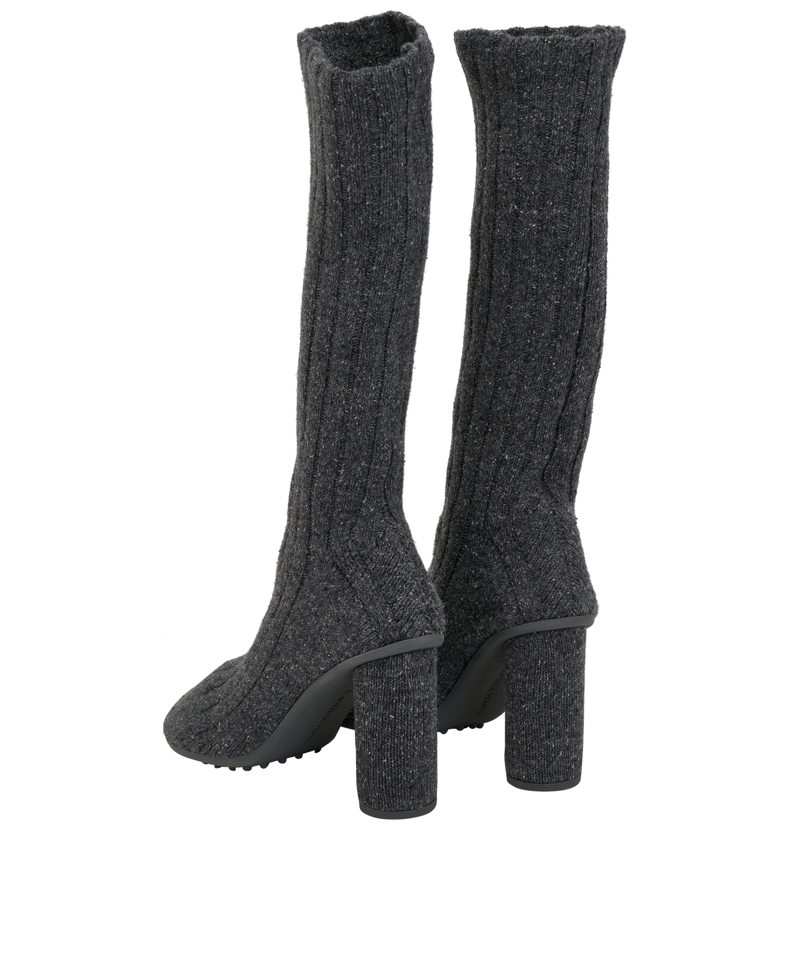 Bottega Veneta Sock Boots, &pound;350, Shoes, Grey, Wool, Back view