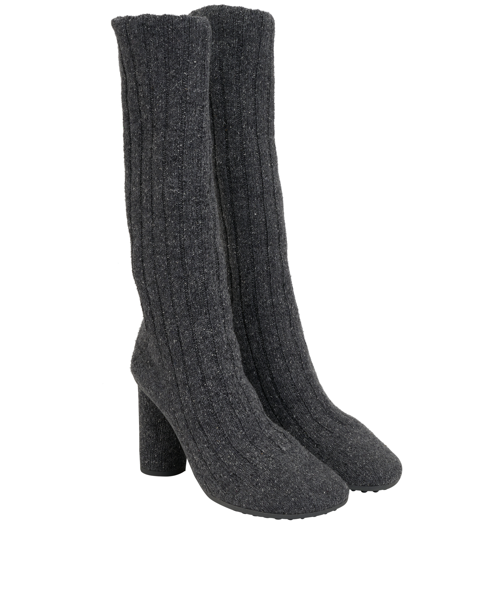 Bottega Veneta Sock Boots, &pound;350, Shoes, Grey, Wool, Side view