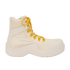 Bottega Veneta Puddle Bomber Ankle Boots, &pound;195, Shoes, White/Yellow, Nylon (Polymer), Front view