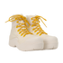 Bottega Veneta Puddle Bomber Ankle Boots, &pound;195, Shoes, White/Yellow, Nylon (Polymer), Side view