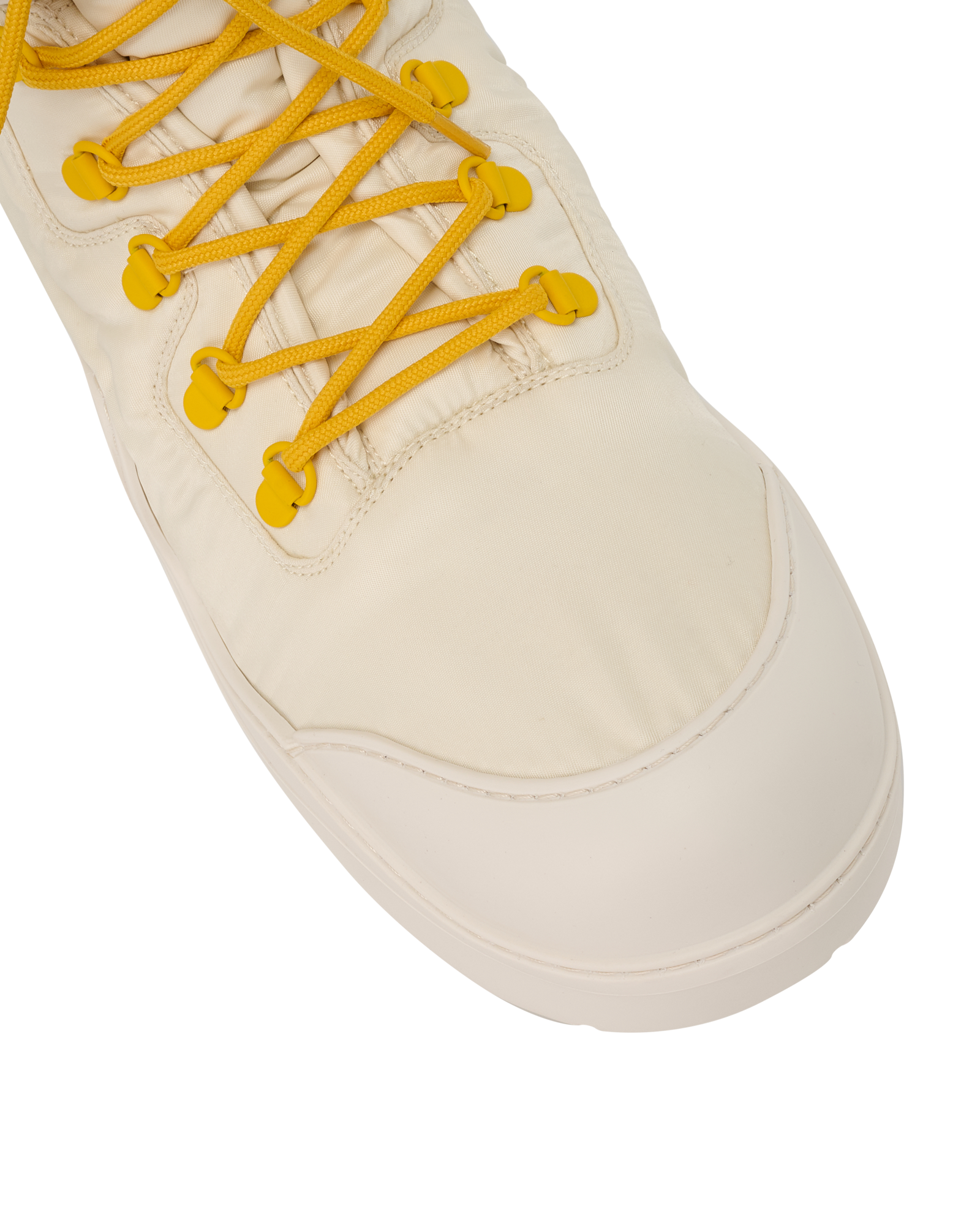 Bottega Veneta Puddle Bomber Ankle Boots, &pound;195, Shoes, White/Yellow, Nylon (Polymer), Other view