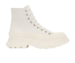 Alexander McQueen Tread Slick Boots, Leather, White, DB, UK7, 3*