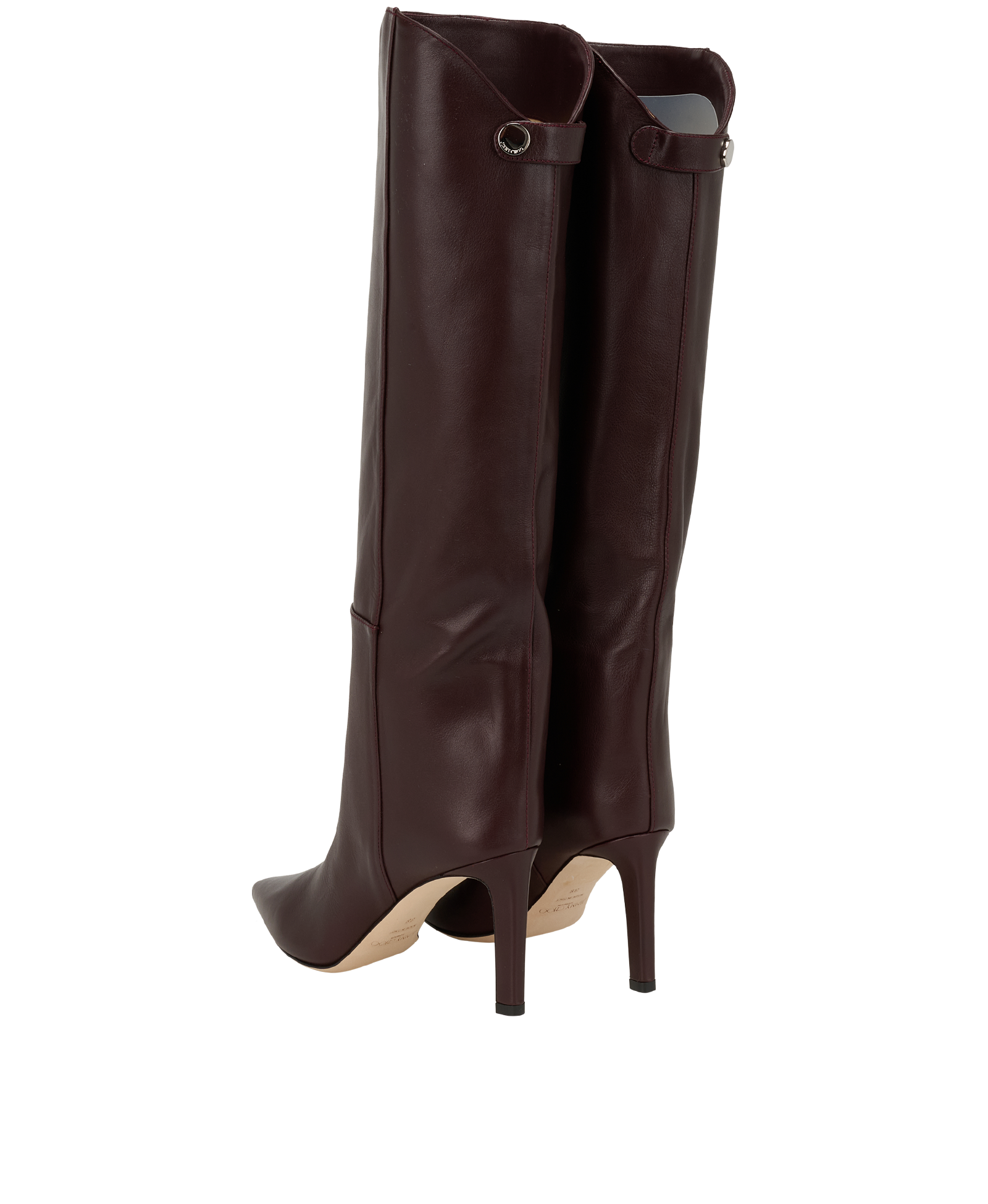 Jimmy Choo Alizze 85 Boots, &pound;450, Shoes, Burgundy, Leather, Back view