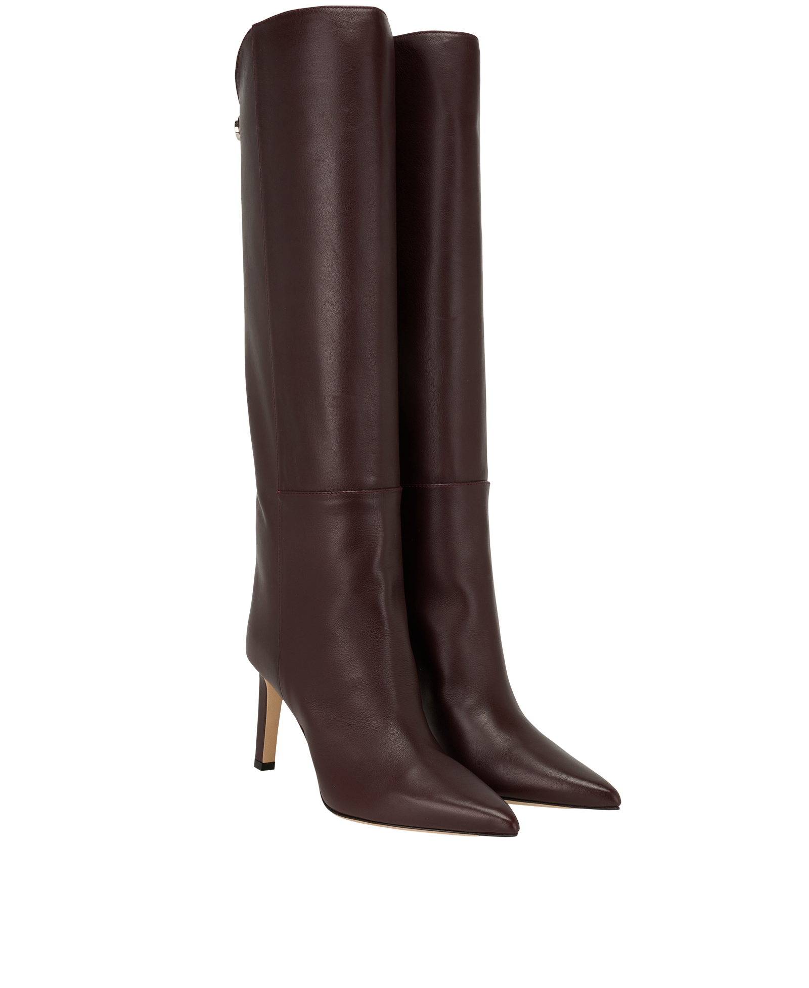 Jimmy Choo Alizze 85 Boots, &pound;450, Shoes, Burgundy, Leather, Side view