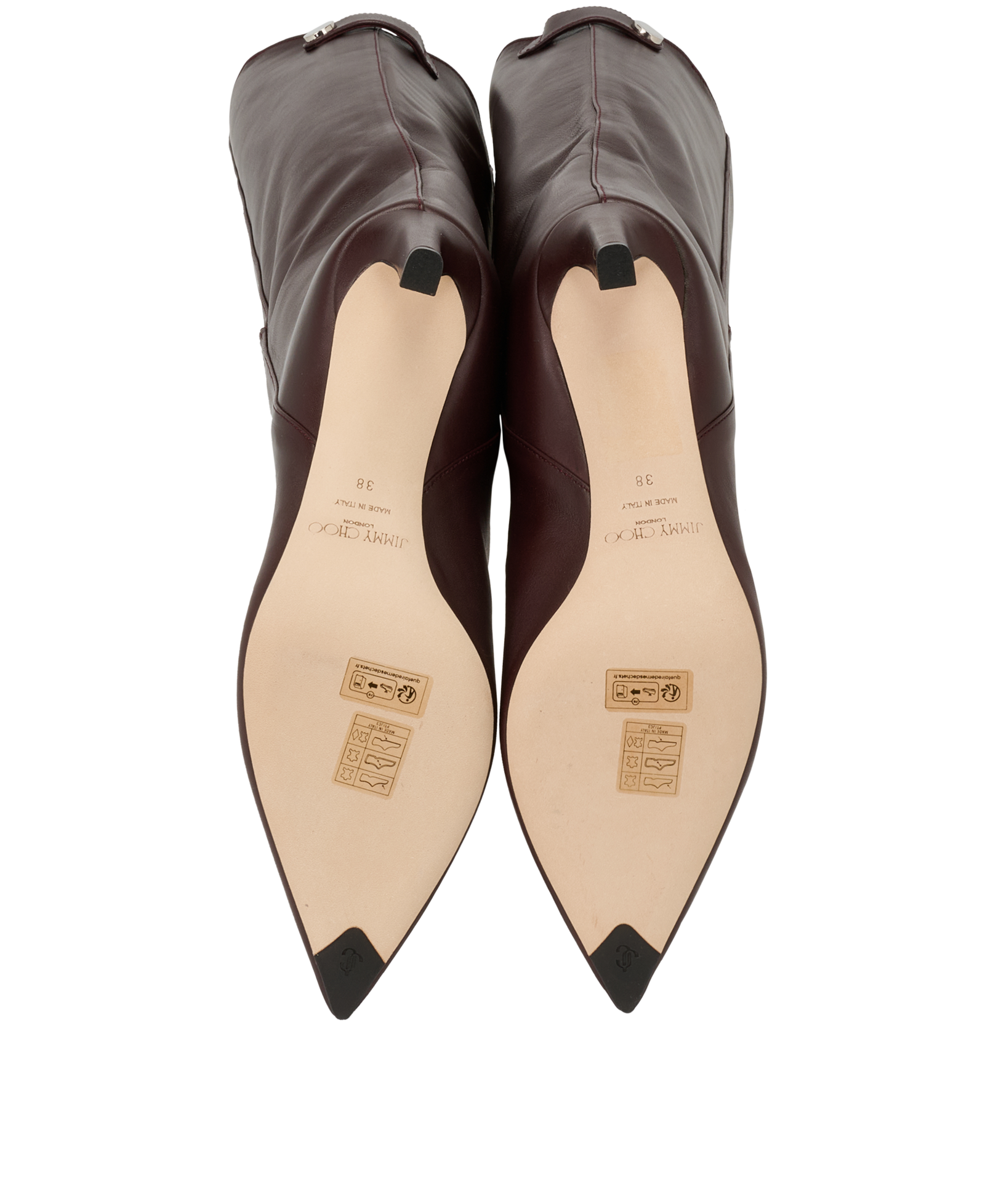 Jimmy Choo Alizze 85 Boots, &pound;450, Shoes, Burgundy, Leather, Top view