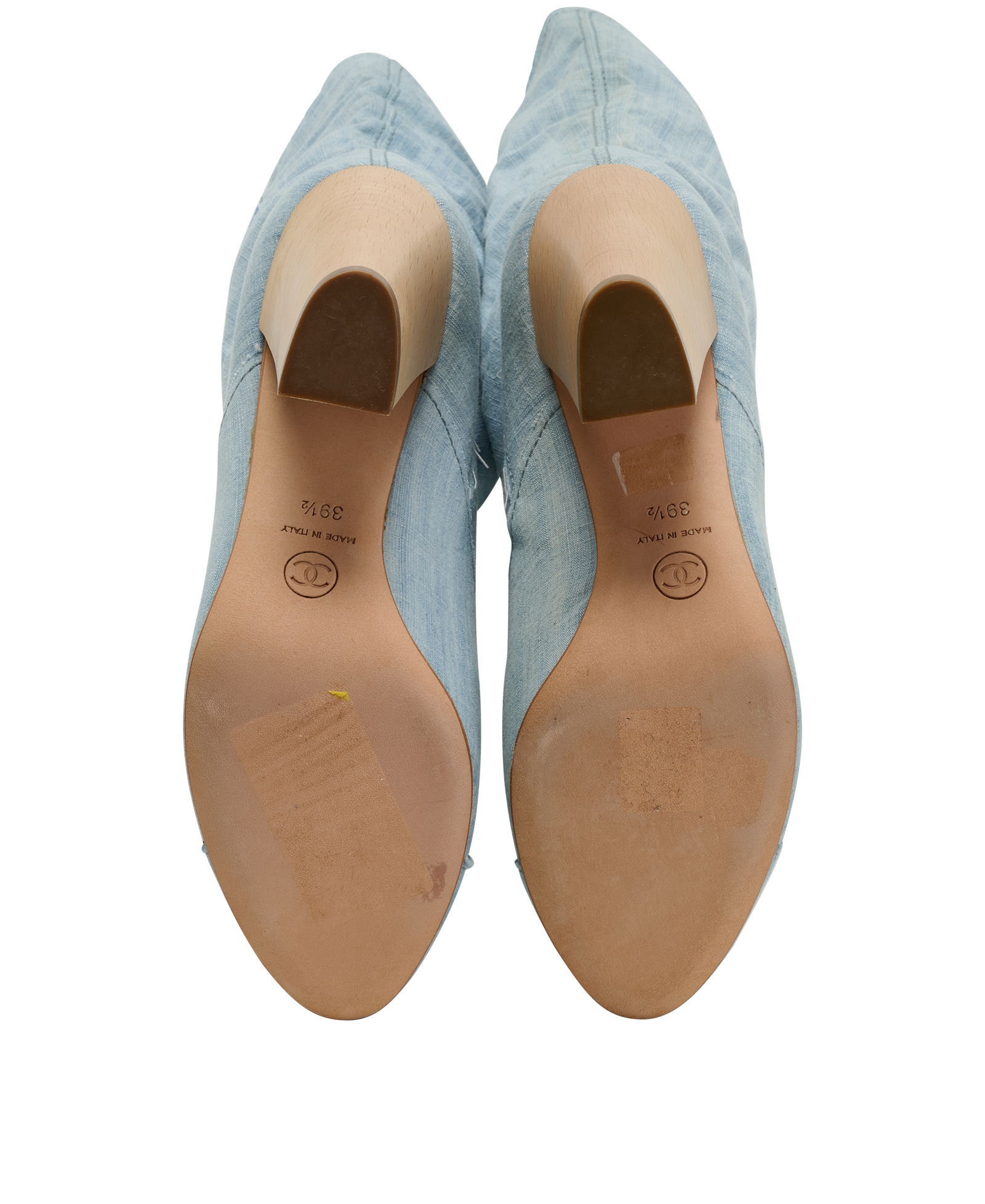 Chanel CC  Boots, &pound;450, Shoes, Blue, Denim, Top view