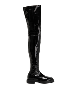 Givenchy Over The Knee Squared Boots, Leather, Black, Uk4, DB/B, 3*