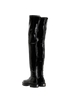Givenchy Over The Knee Squared Boots, &pound;420, Shoes, Black, Leather, Back view