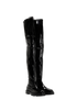 Givenchy Over The Knee Squared Boots, &pound;420, Shoes, Black, Leather, Side view